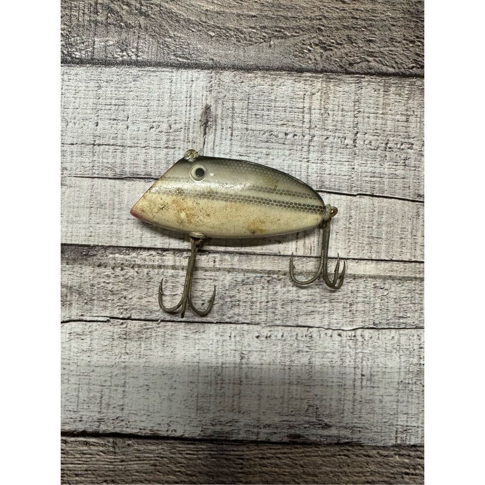 🎣Vintage Silver Whopper Stopper Bayou Boogie Crankbait Fishing Lure
